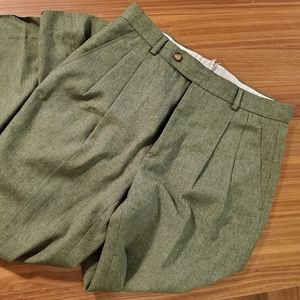 Vintage Gray/Green High Rise Pleated Trousers